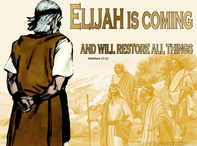 Matthew 17:11 Elijah Is Coming And Will Restore All Things (yellow)
